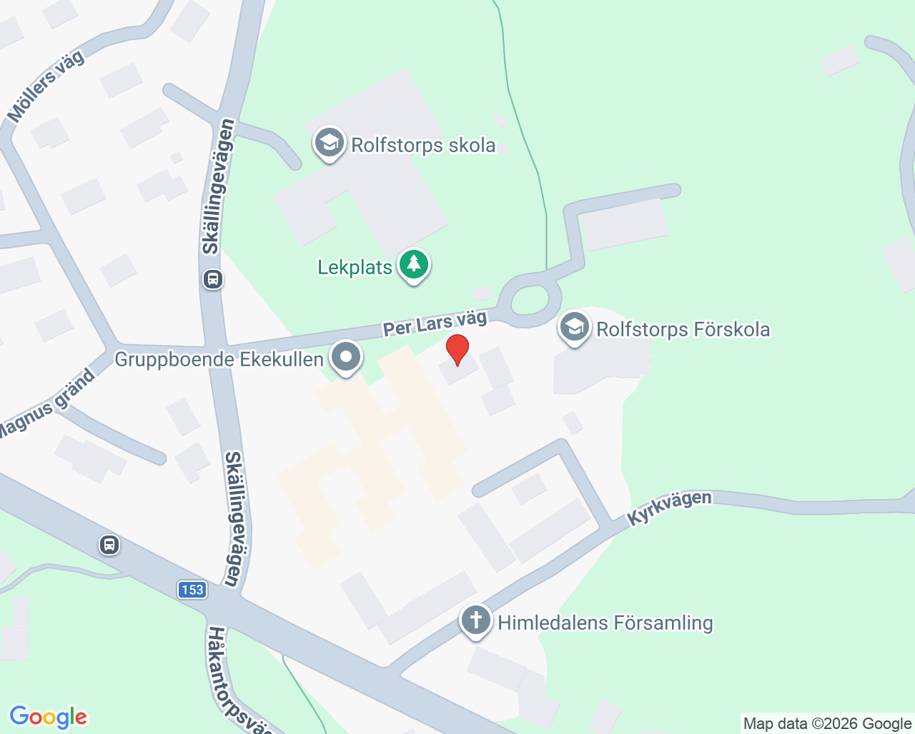 Karta till Rolfstorps Hemtjänst, Rolfstorp