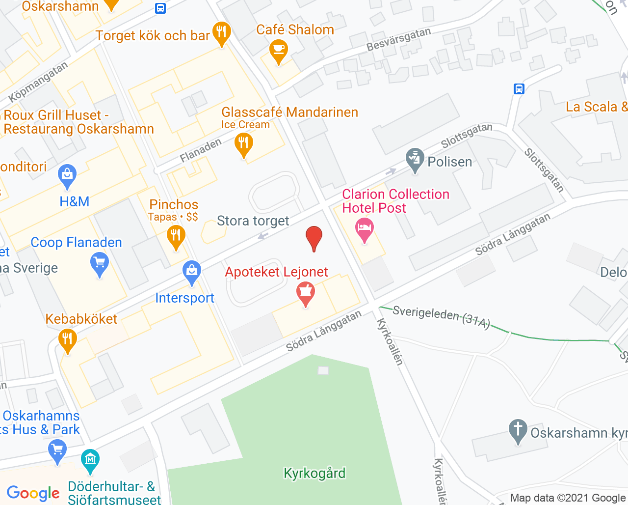 Karta till Tandregleringen Oskarshamn