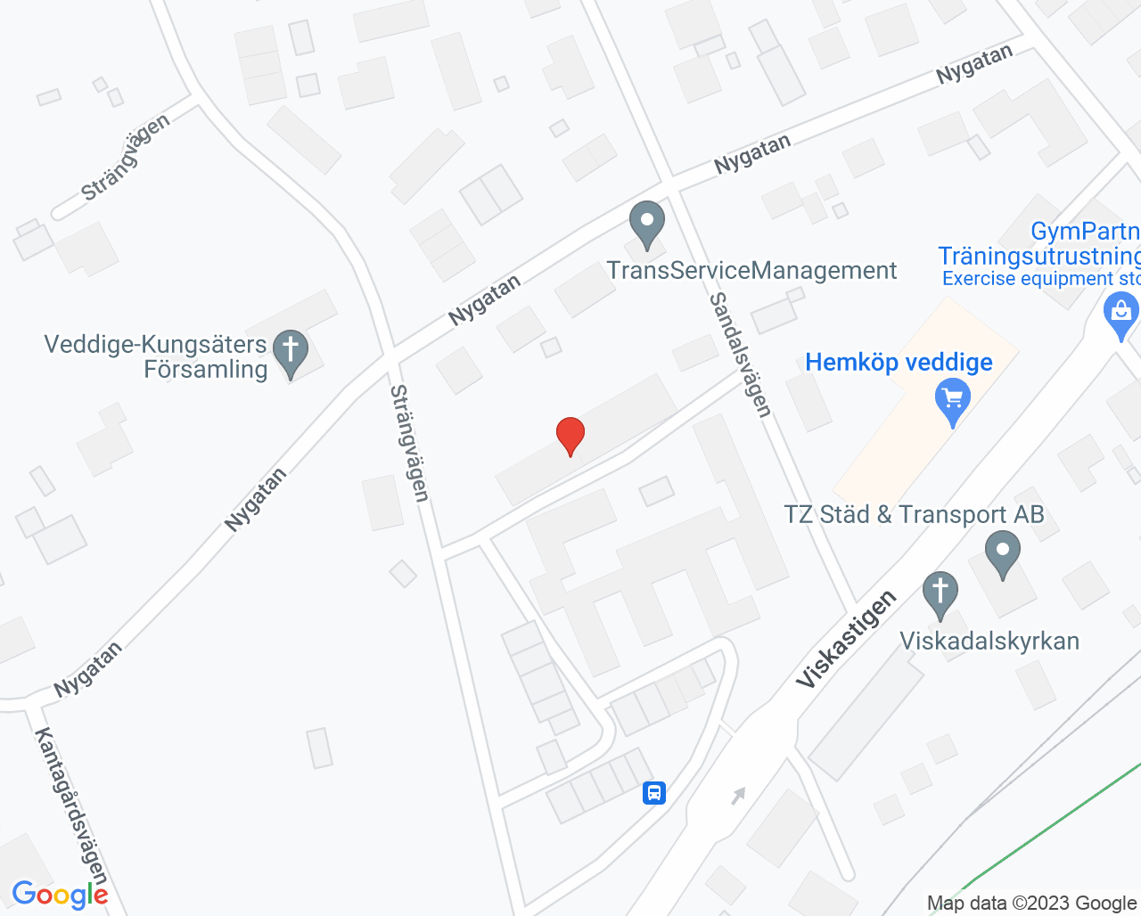 Karta till Strängvägen, Veddige