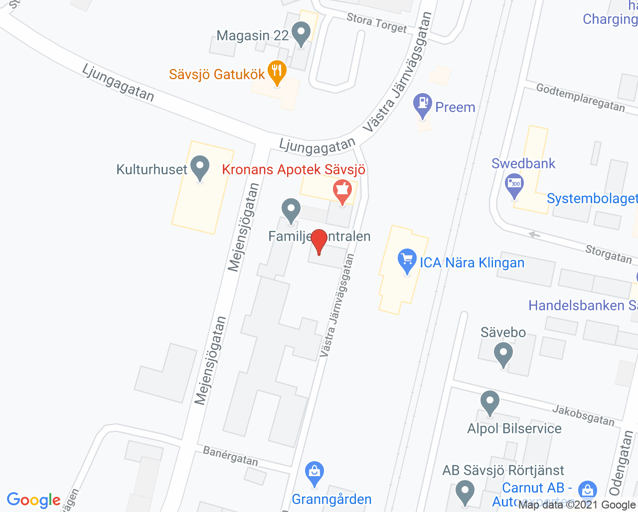 Karta till Barnhälsovården Sävsjö