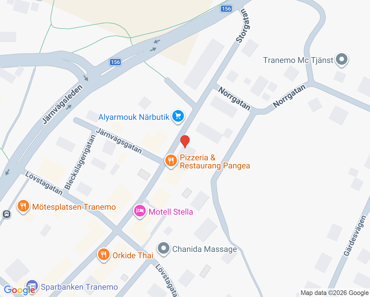 Karta till Tandvärkstan, Tranemo