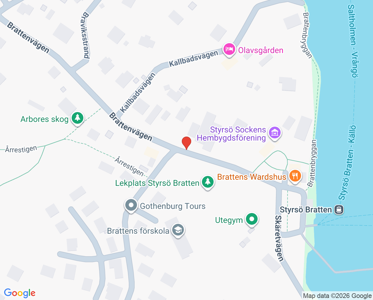 Karta till Närhälsan Styrsö barnavårdscentral, Styrsö