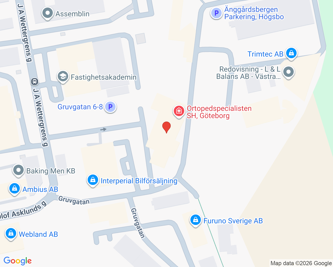 Karta till Örtendahl Ortodonti