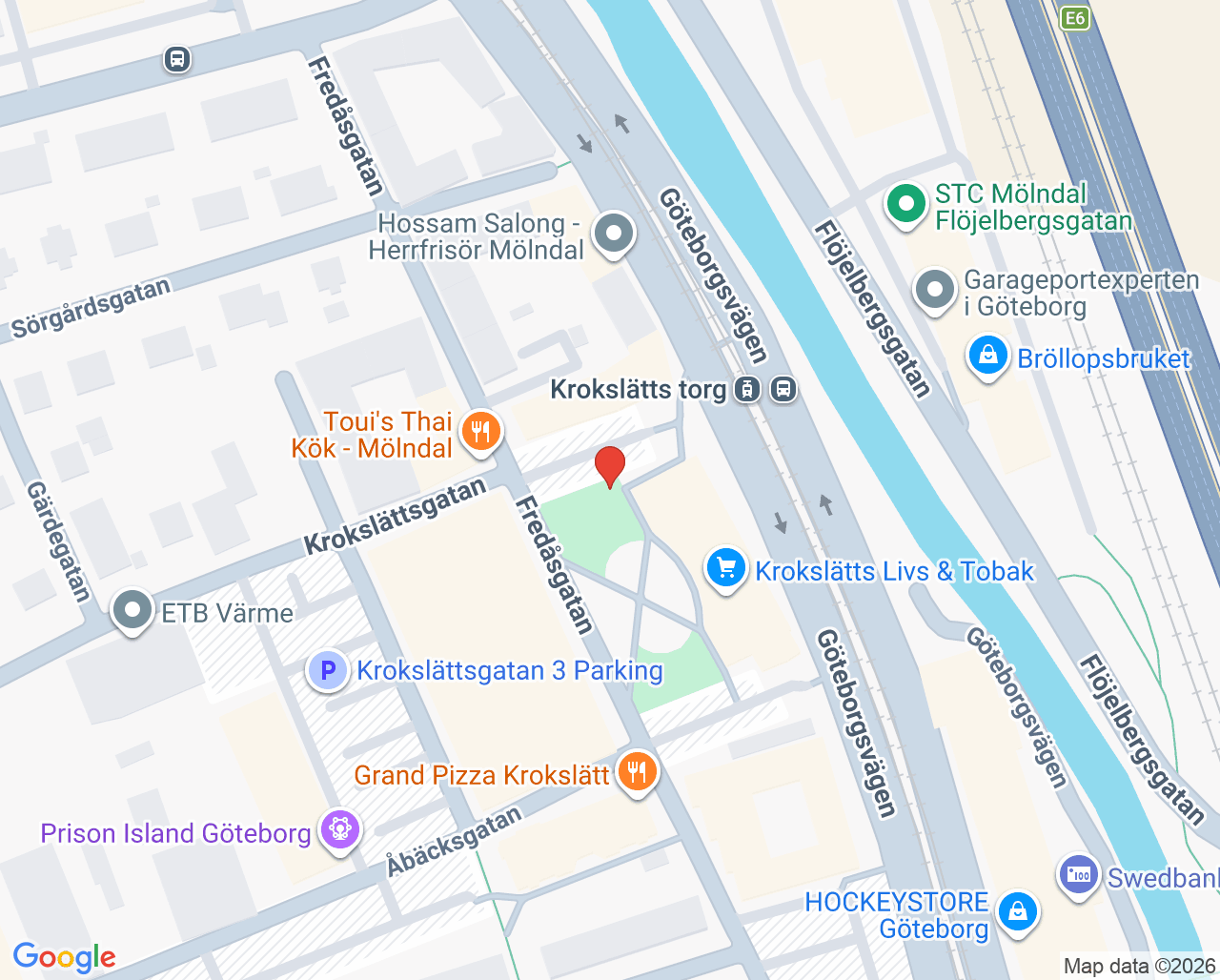 Karta till Lasse Brukarstödcenter, Mölndal