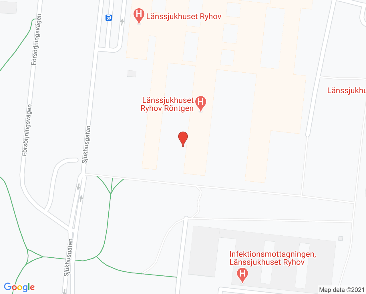 Karta till Barnklinik dagsjukvård Länssjukhuset Ryhov