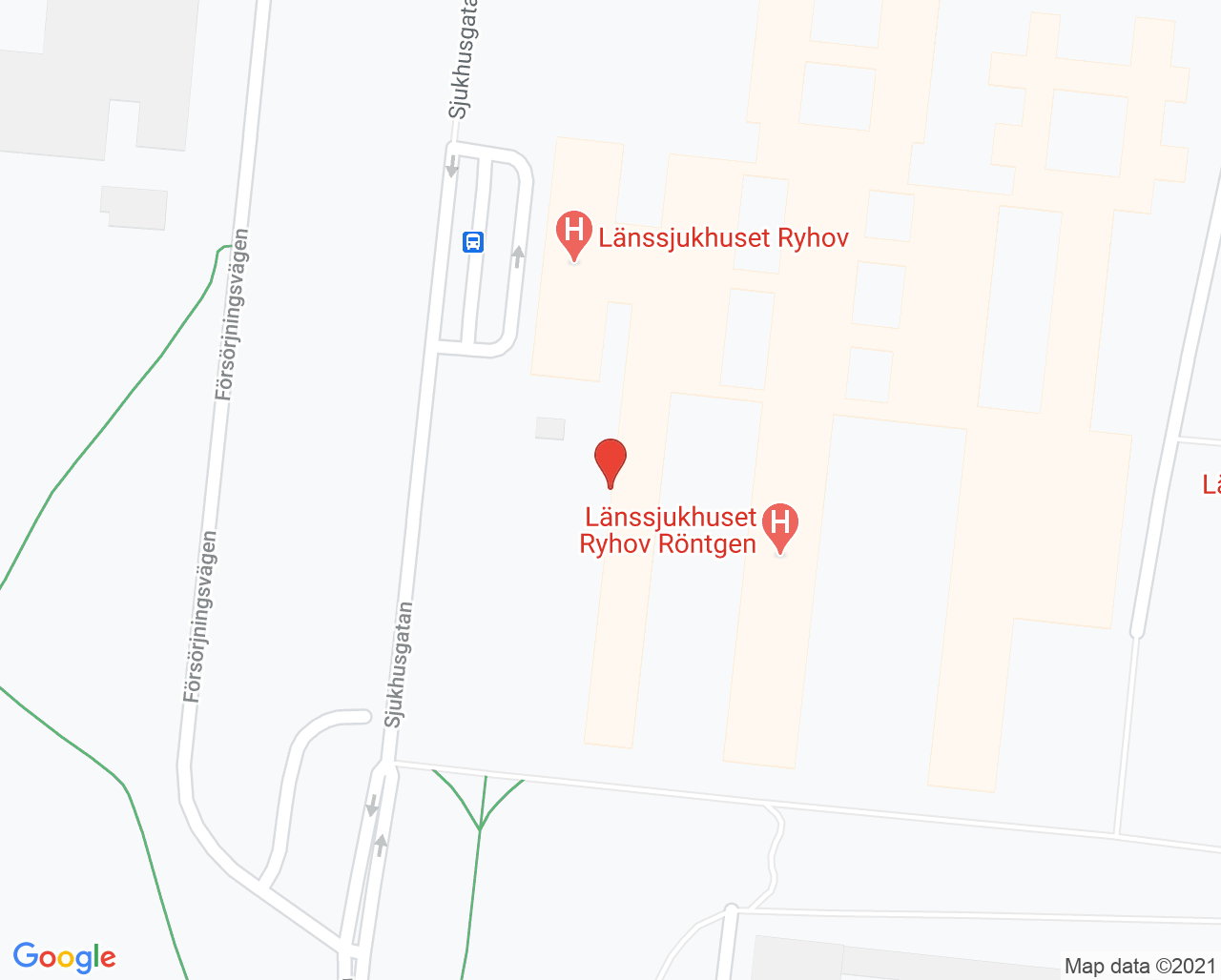 Karta till Ögonmottagningen Länssjukhuset Ryhov, Jönköping