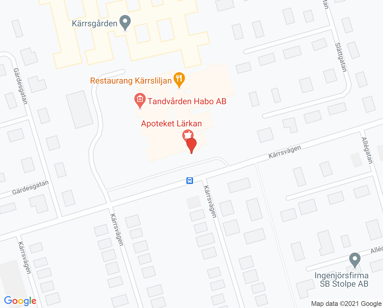 Karta till Blodbussen Habo