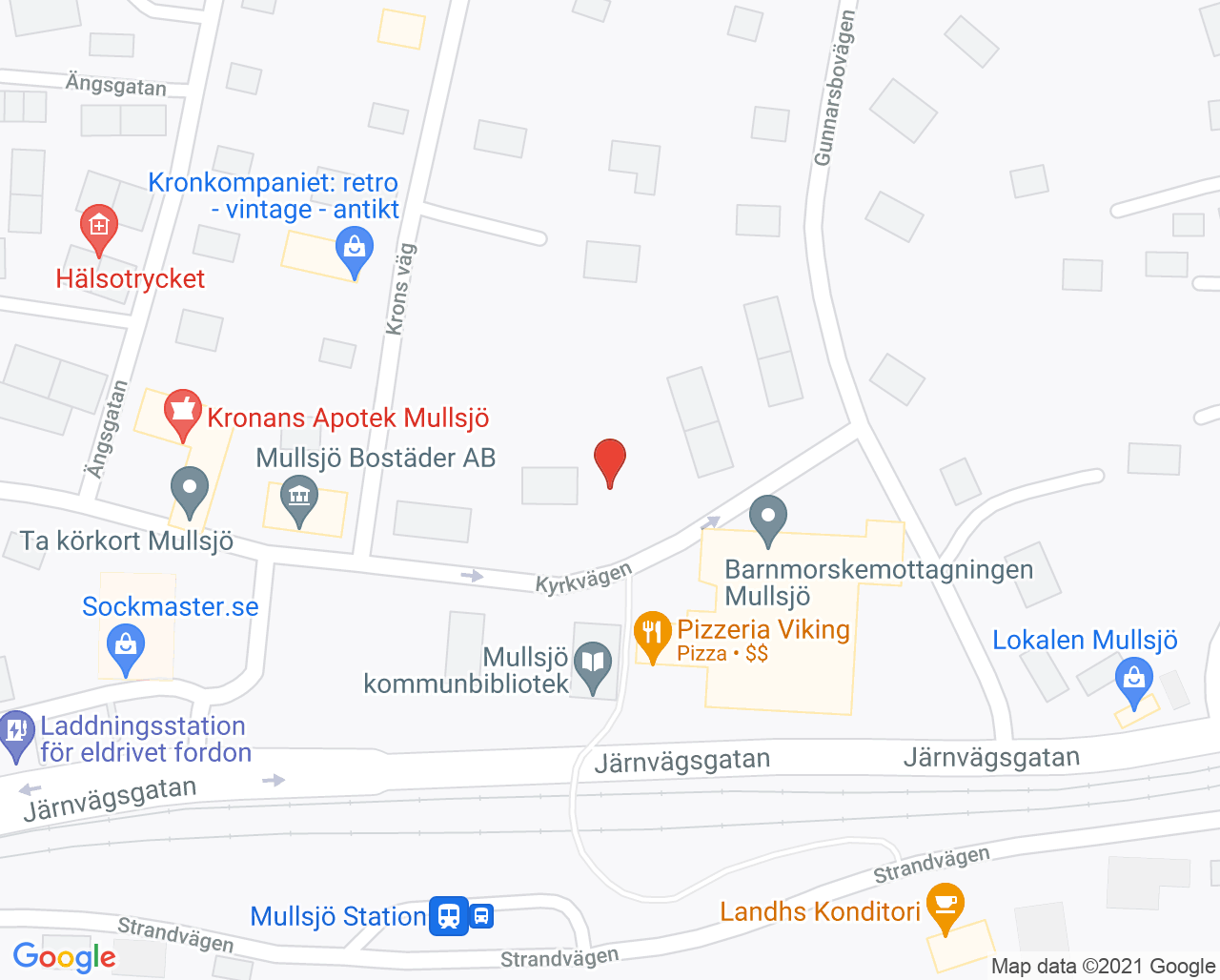 Karta till Blodbussen Mullsjö