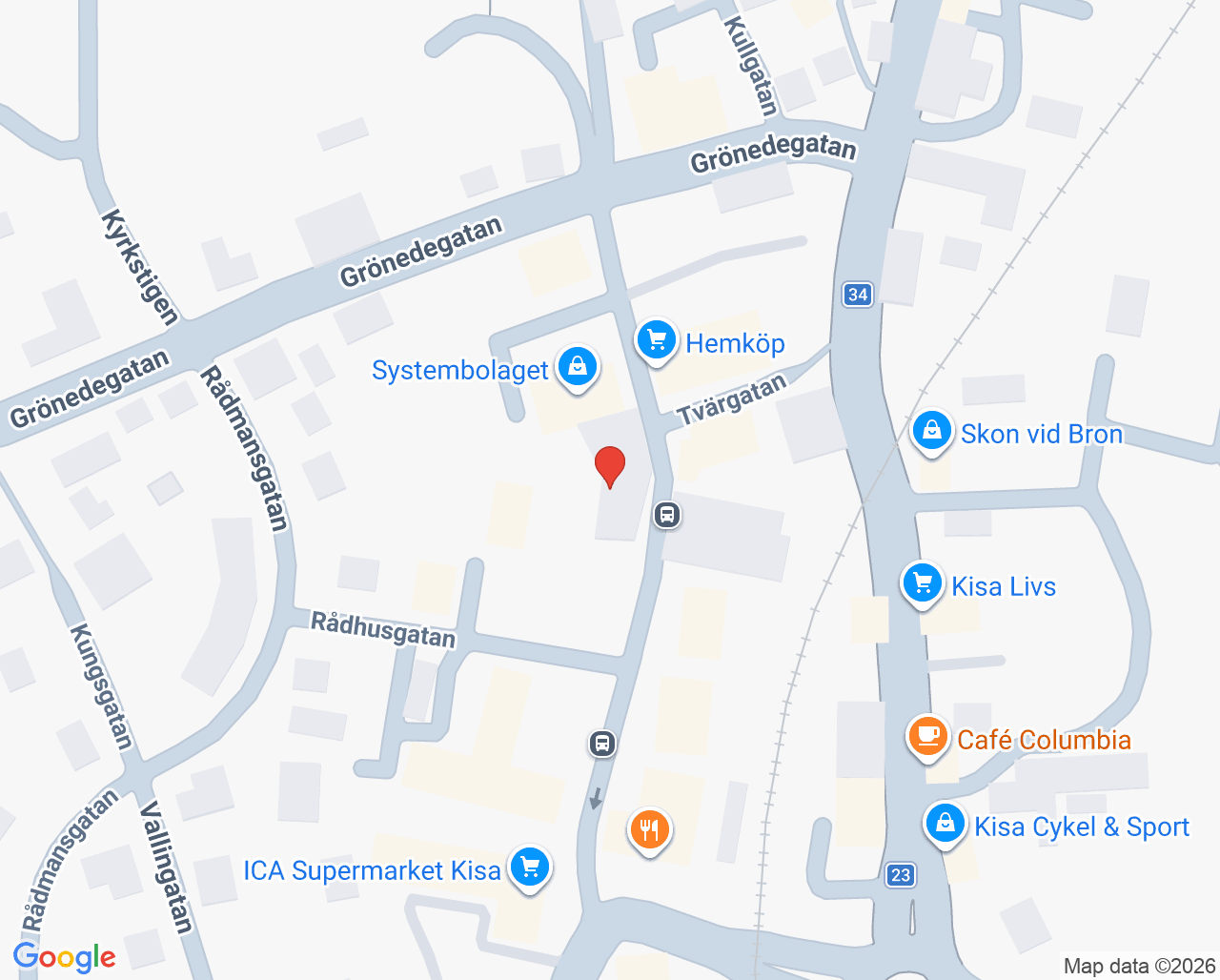 Karta till Synsam Kisa