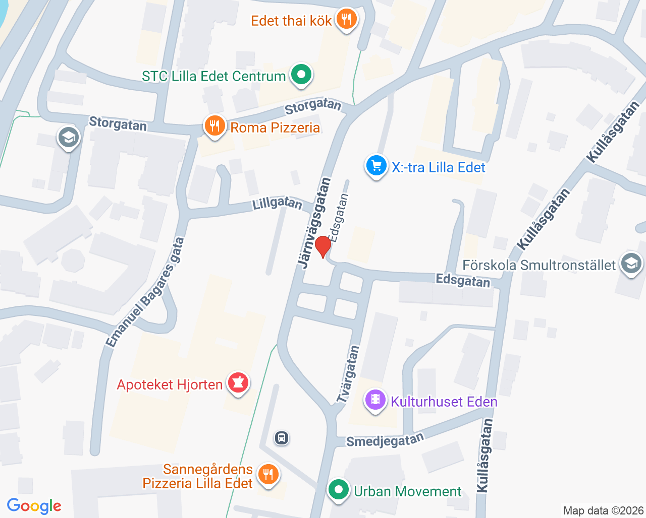 Karta till Munhälsan i Lilla Edet