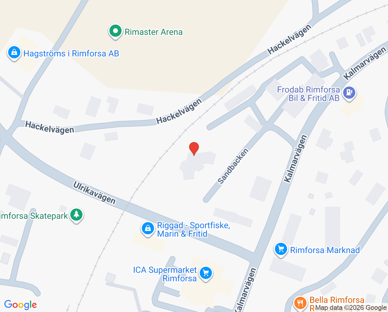 Karta till Barnavårdscentralen Rimforsa, Vårdcentralen Kisa