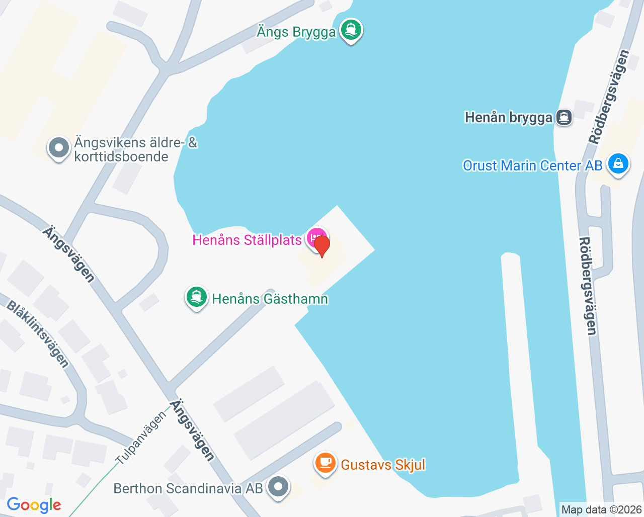 Karta till Mammografienhet Henån, Henån
