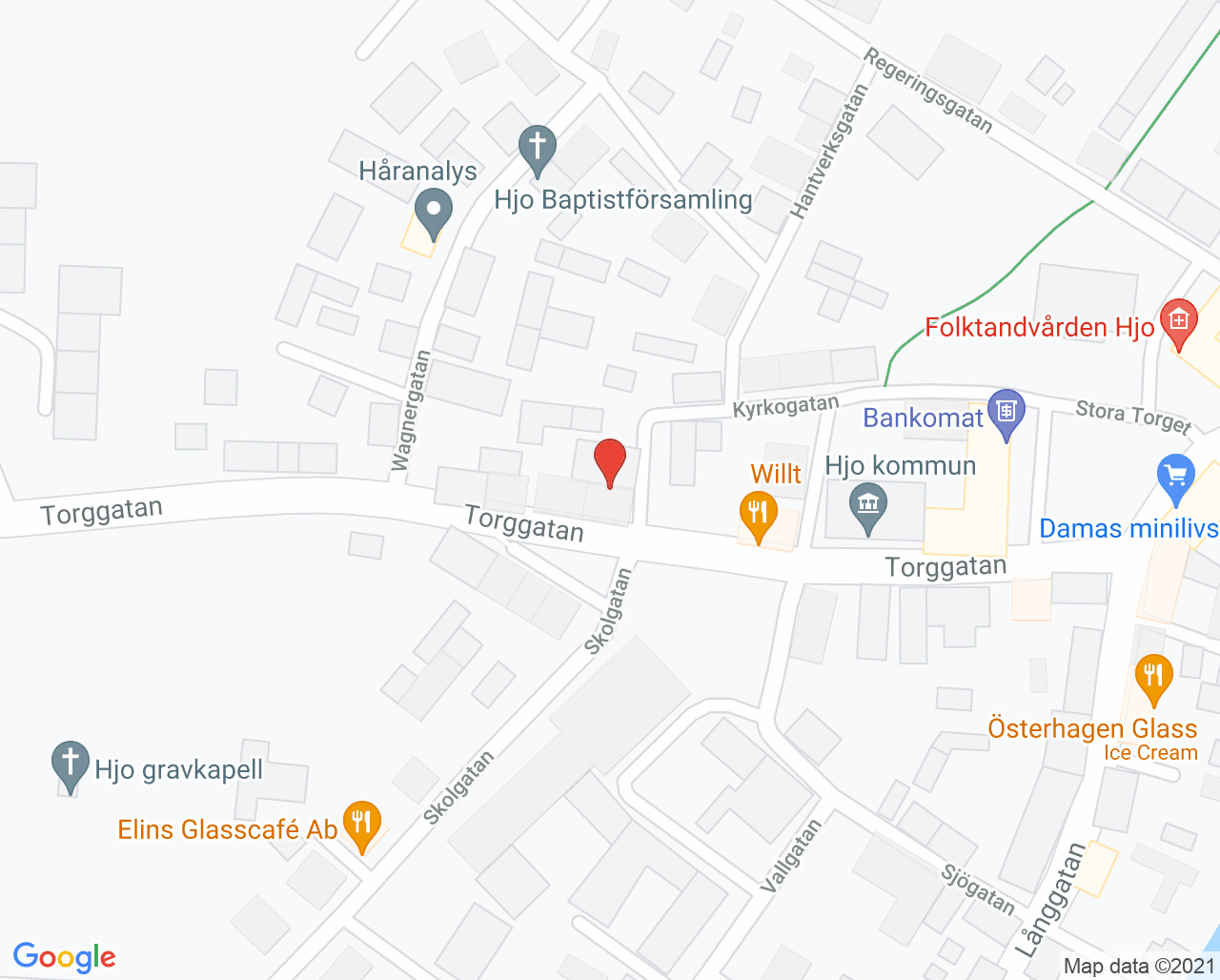 Karta till Skaraborgs Tandvård AB, Hjo