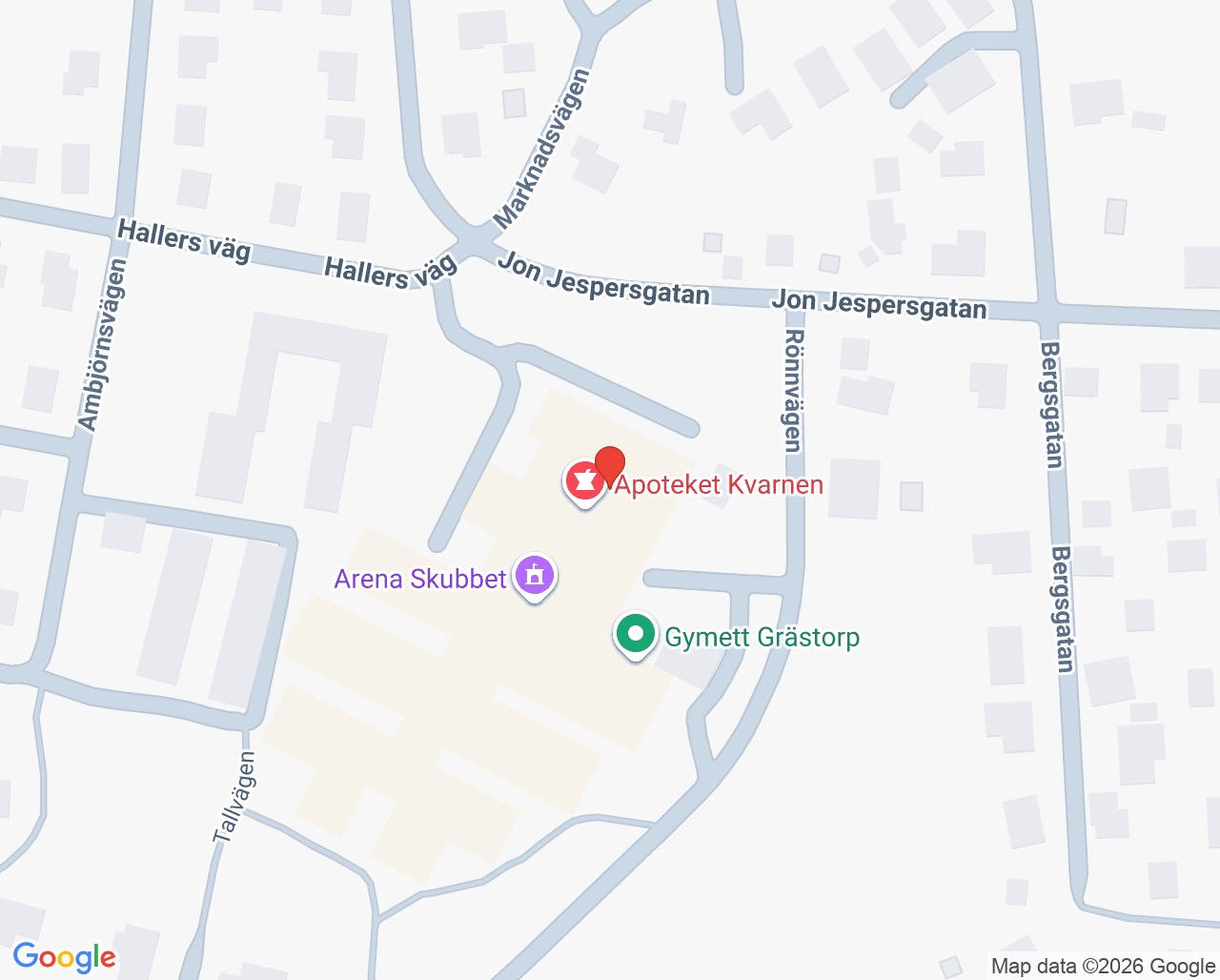 Karta till Apoteket Kvarnen Grästorp/ Doktor24, Grästorp