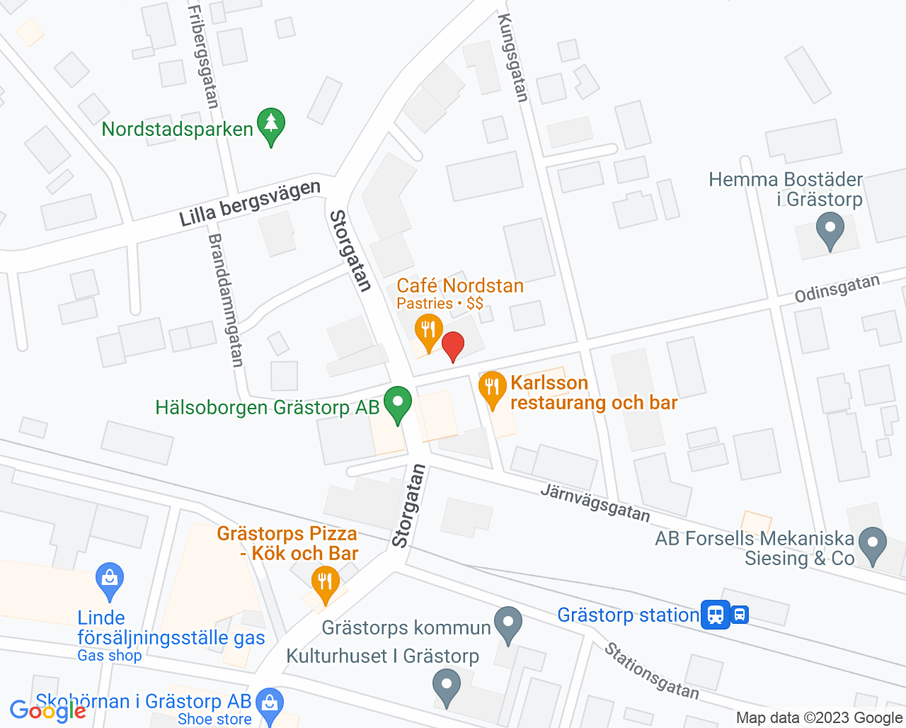 Karta till Folktandvården Grästorp, Grästorp