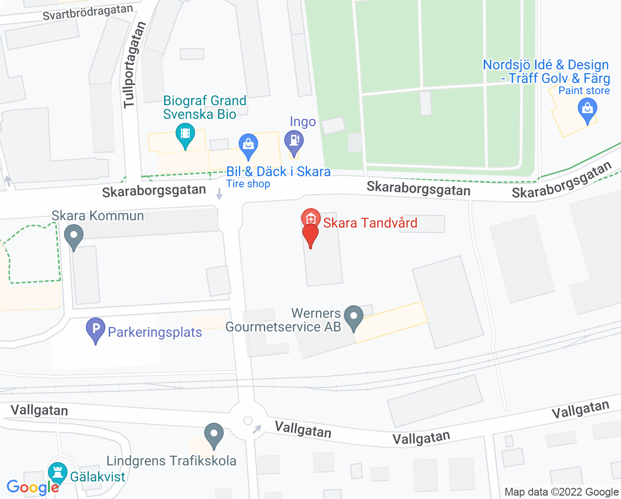 Karta till Skara Tandvård LJ, Skara