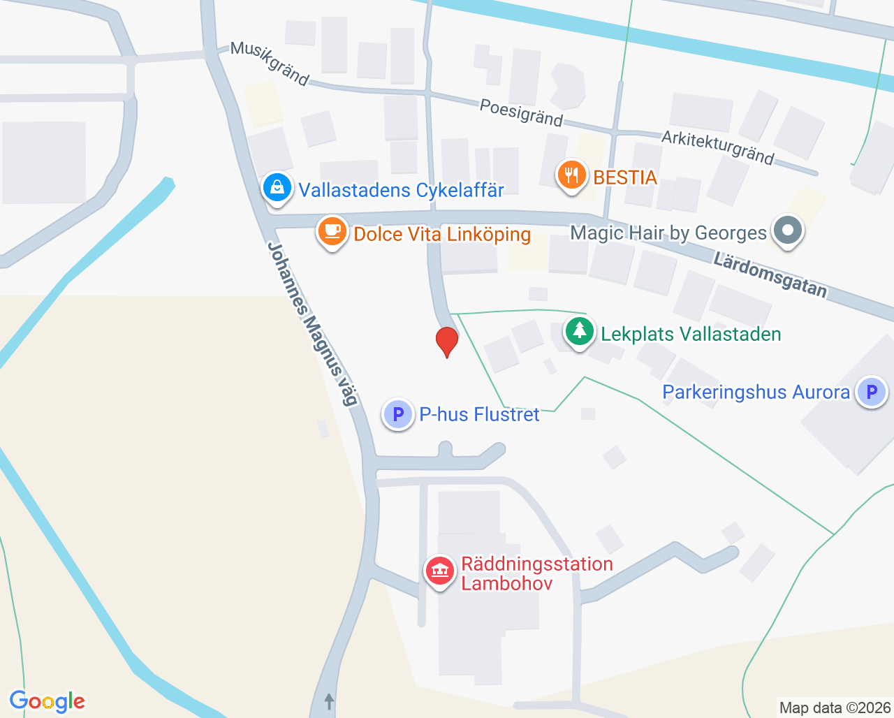 Karta till Parametra, Linköping