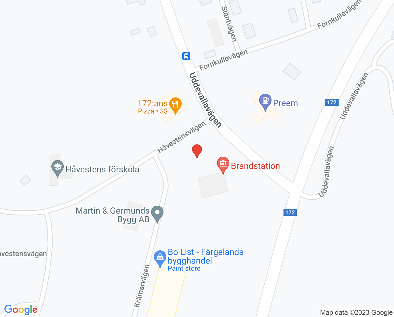 Karta till Mammografienhet Färgelanda, Färgelanda