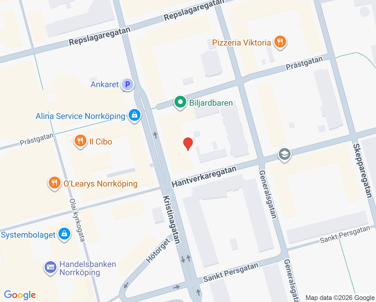 Karta till Norrköping FysioCenter City