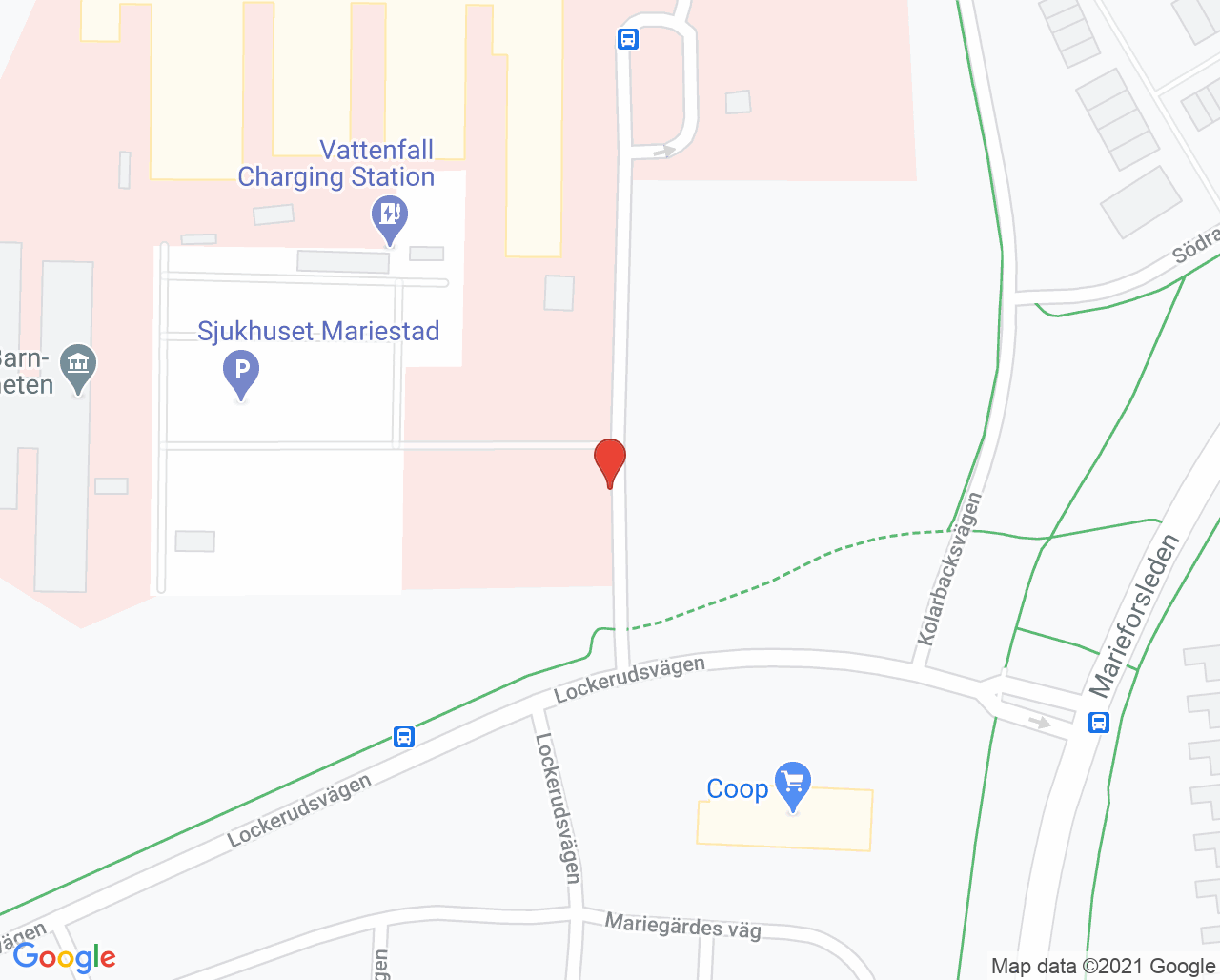 Karta till Närhälsan Mariestad rehabmottagning, Mariestad