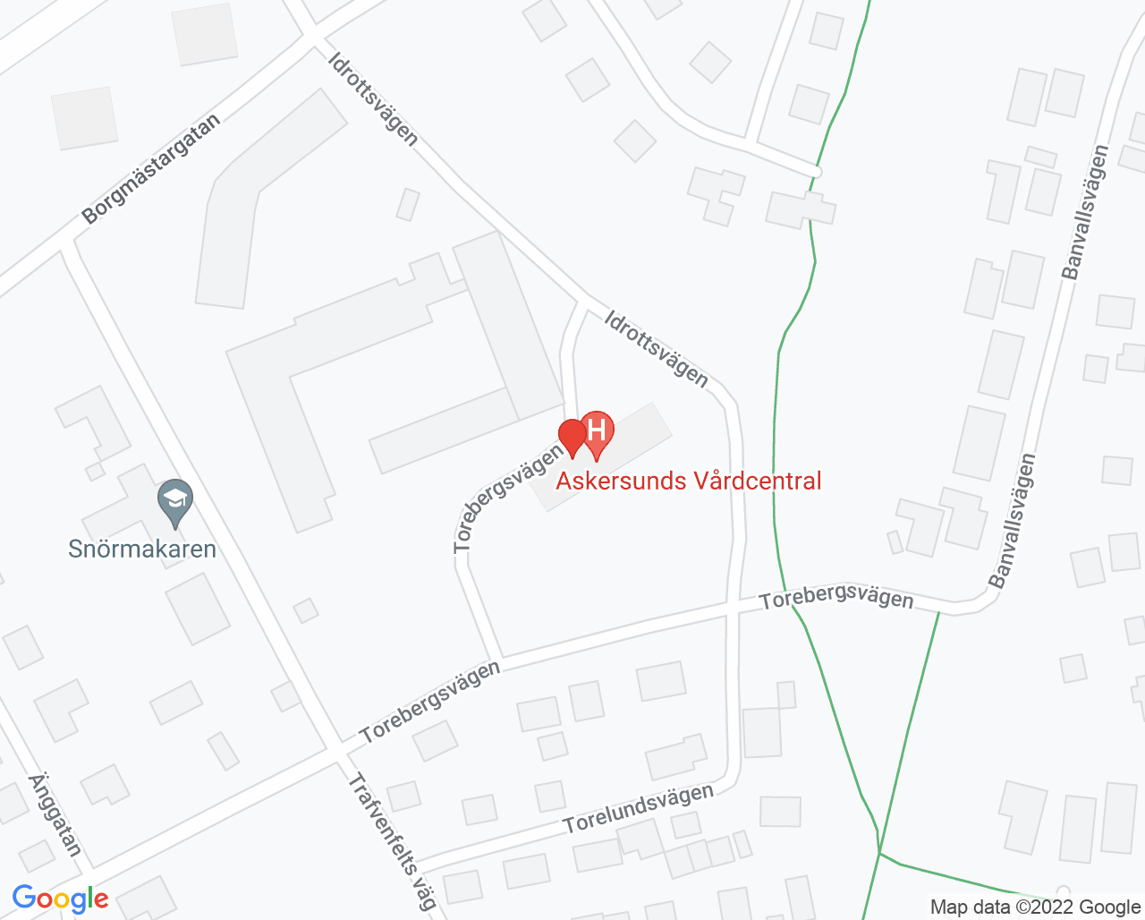 Karta till Barnavårdscentralen BVC Askersunds vårdcentral