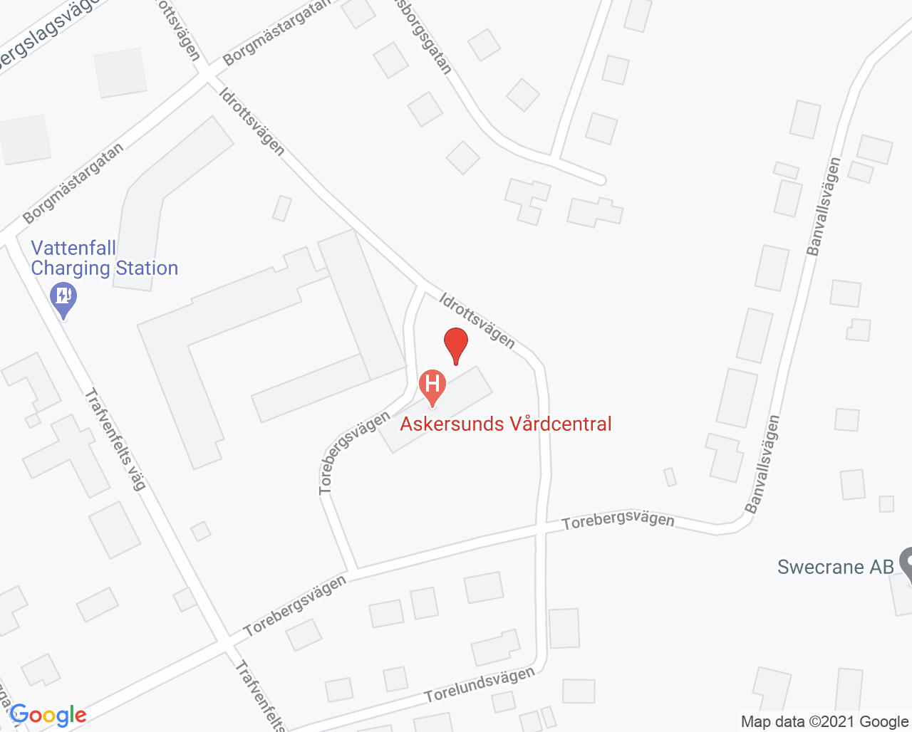 Karta till Barnmorskemottagningen Askersunds vårdcentral