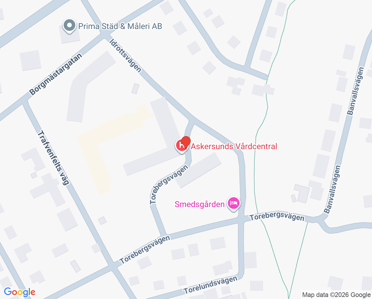 Karta till Askersunds vårdcentral