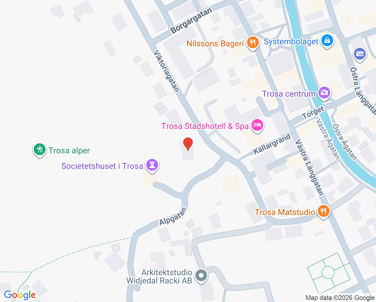 Karta till Tandvårdsgruppen i Trosa Thomas Meius, Trosa