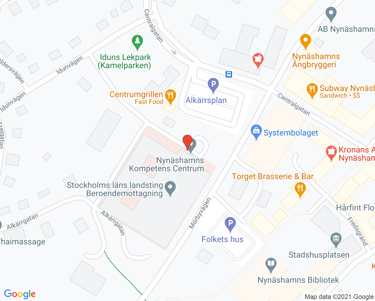 Karta till Capio Rehab Nynäshamn PVR, Capio Hälso och Sjukvård AB