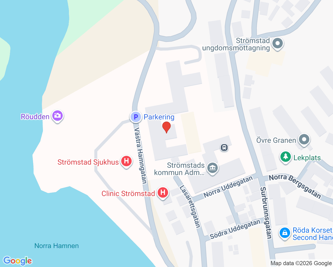 Karta till Mammografienhet Strömstad, Strömstad