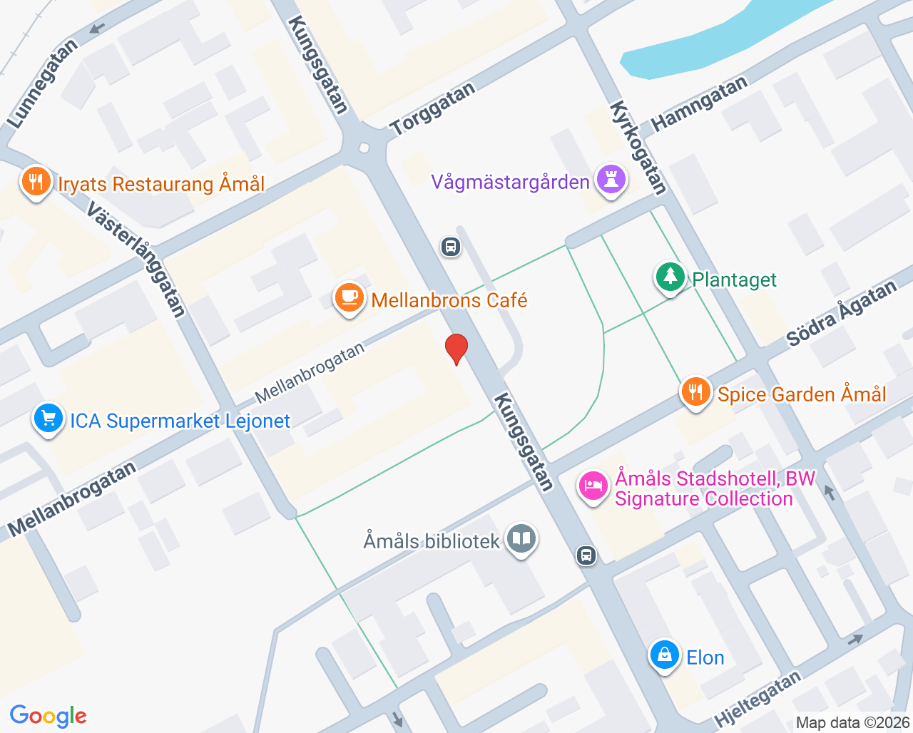 Karta till Kungsgatans tandvård Tandläkare Beatrice Dalman, Åmål