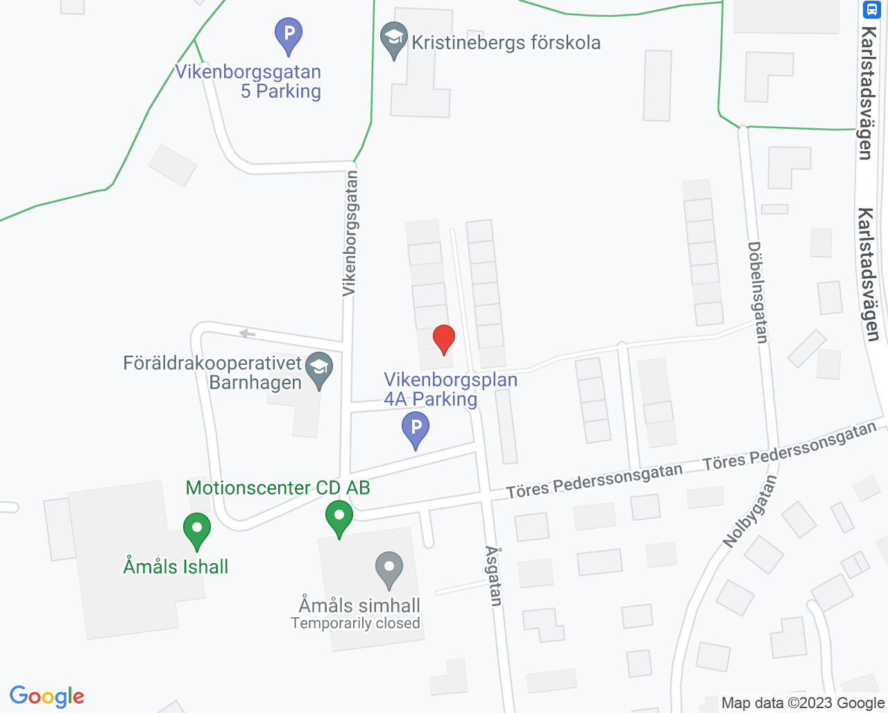 Karta till Mammografienhet Åmål, Åmål