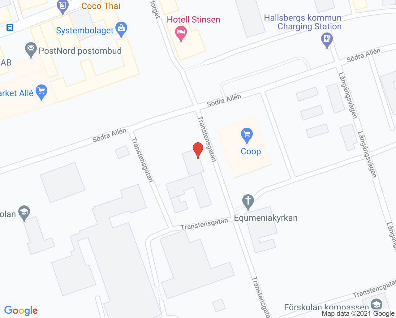 Karta till Ungdomsmottagningen Hallsberg