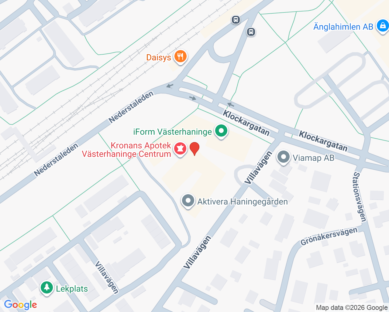 Karta till Provtagningscentral Västerhaninge, Karolinska Universitetssjukhuset