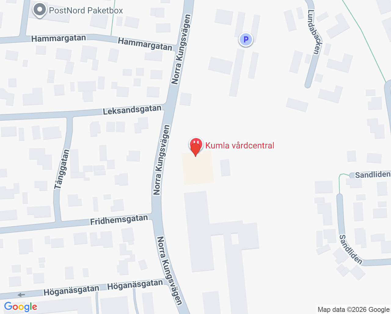 Karta till Mottagningen psykisk ohälsa barn och unga södra