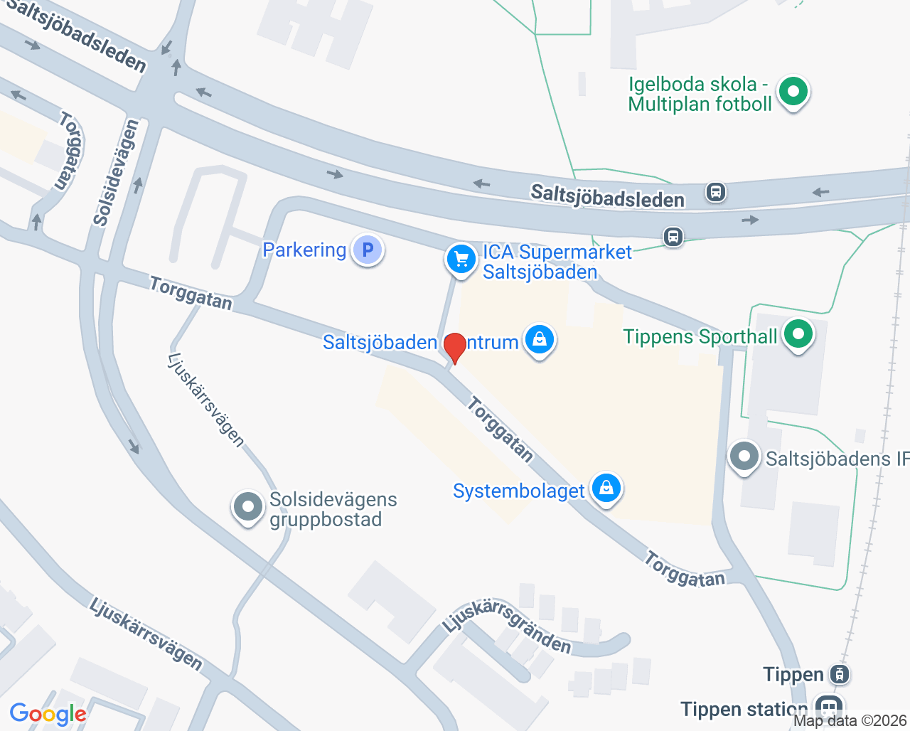 Karta till Vaccinova hos Kronans Apotek Saltsjöbaden