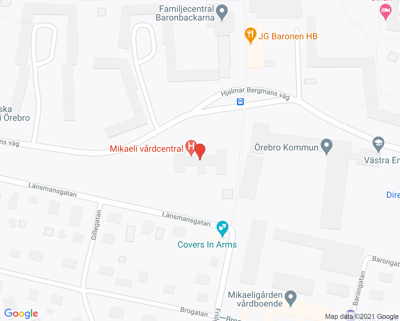 Karta till Gynekologisk cellprovtagning, Barnmorskemottagningen Mikaeli vårdcentral