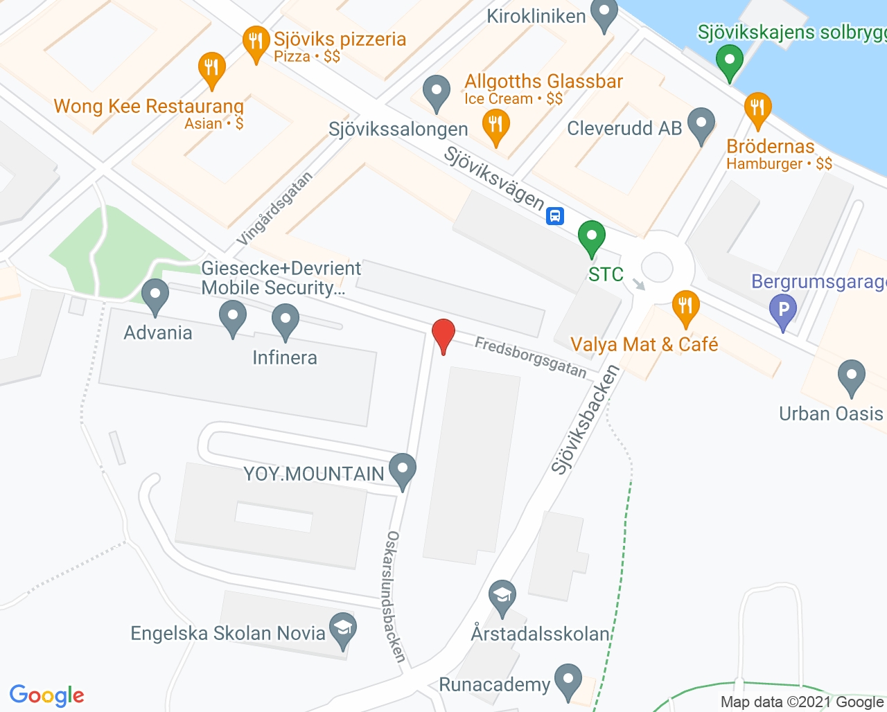 Karta till Liljeholmens Sportklinik - Charalampos Toutounzogloo