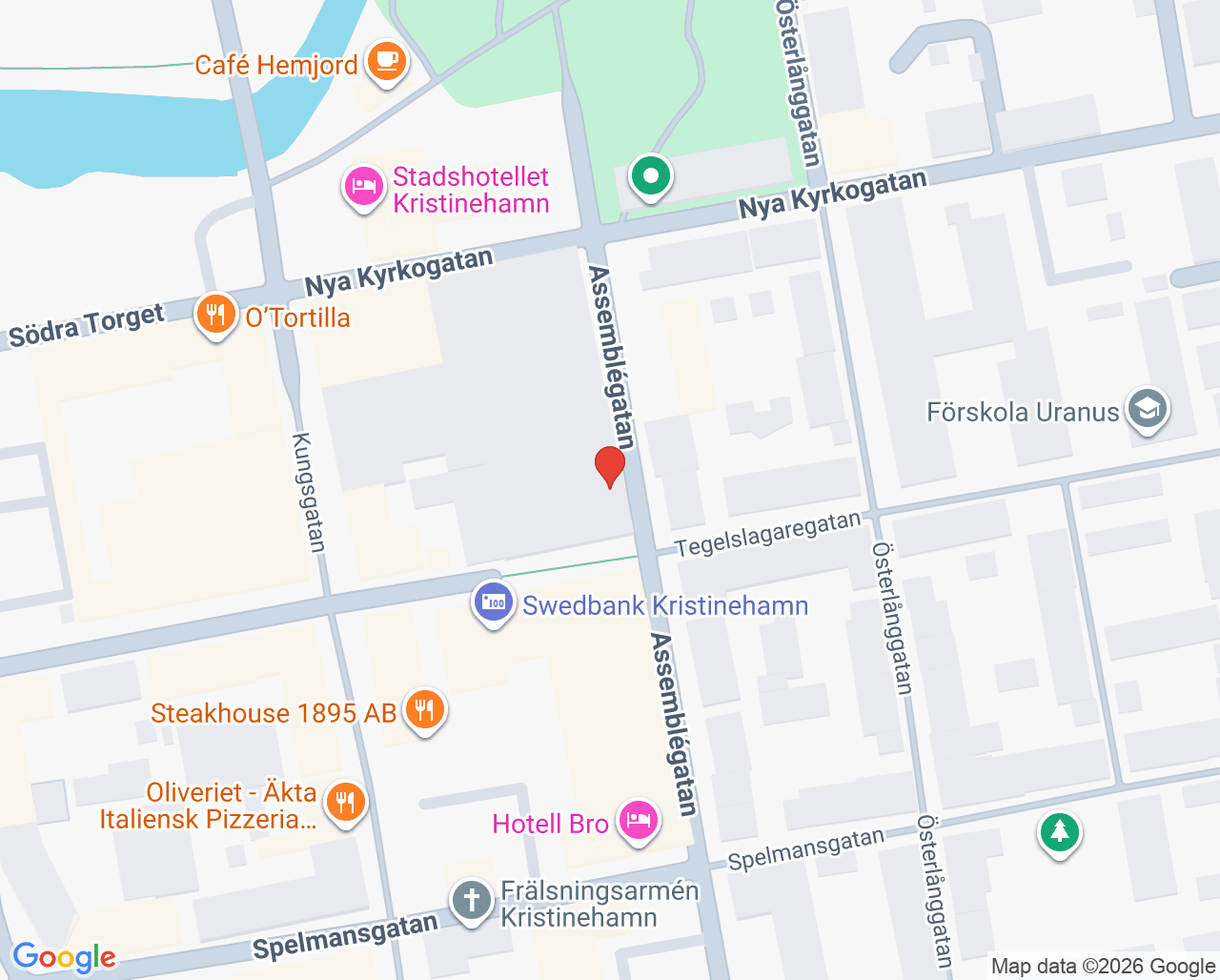 Karta till Gynekologisk cellprovtagning familjecentralen Källan, Kristinehamn