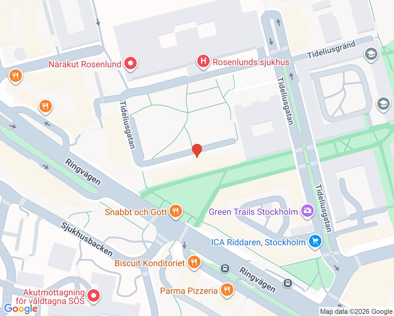 Karta till Octaviakliniken MVC