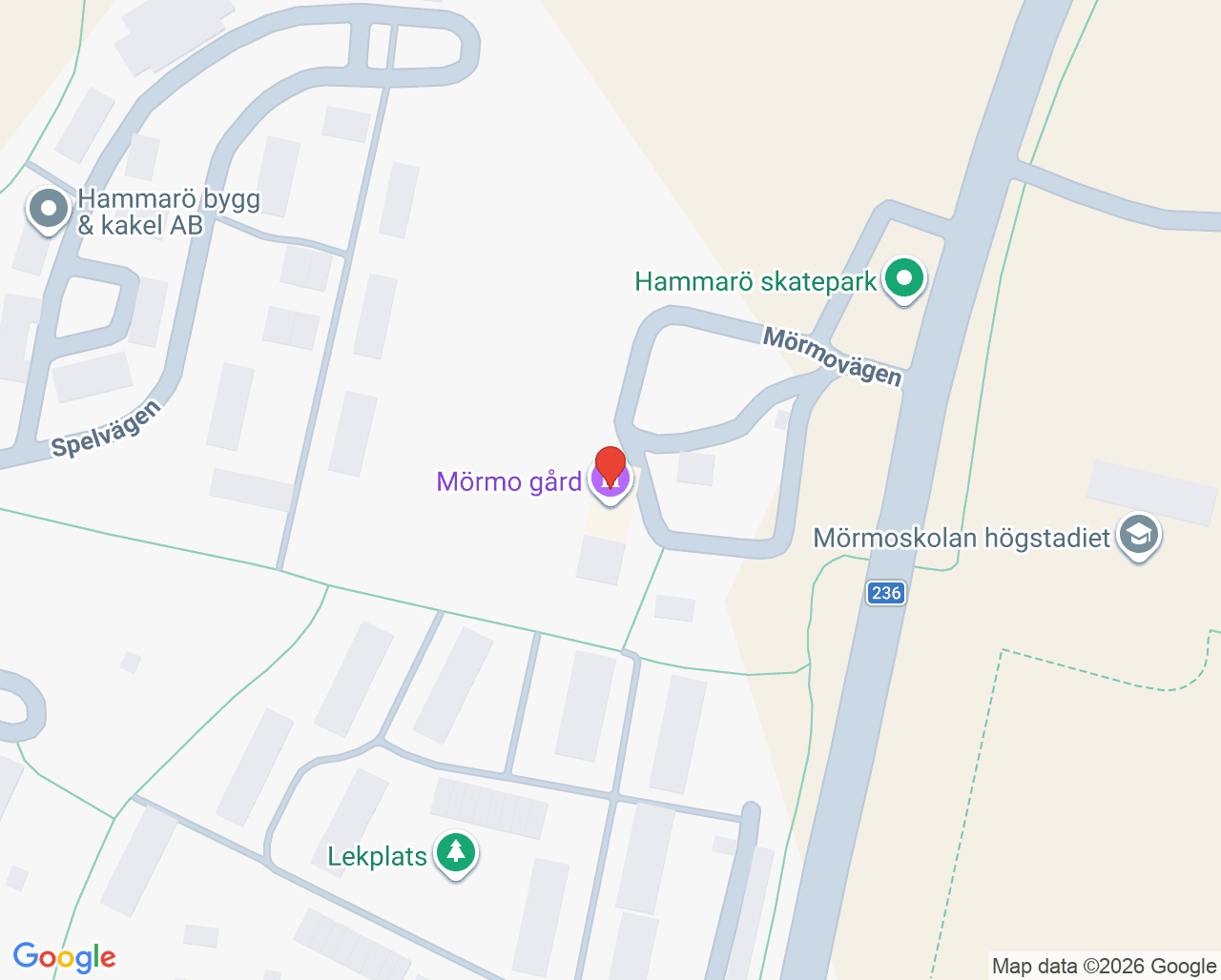 Karta till Gynekologisk cellprovtagning Mörmo Gård, Skoghall
