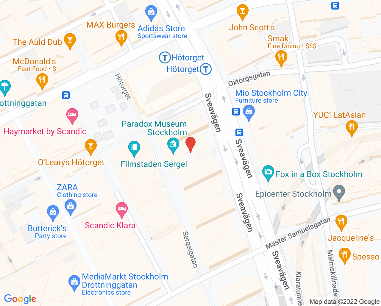 Karta till EndoGyn - Barnmorskekliniken Ultraljud Hötorget