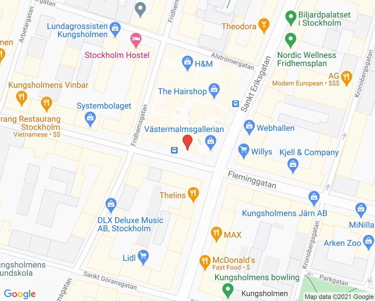 Karta till Folktandvården Akuten