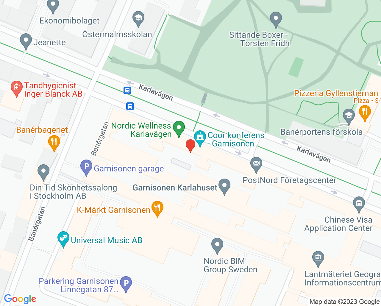 Karta till Bragée Neurologisk rehabilitering, Östermalm