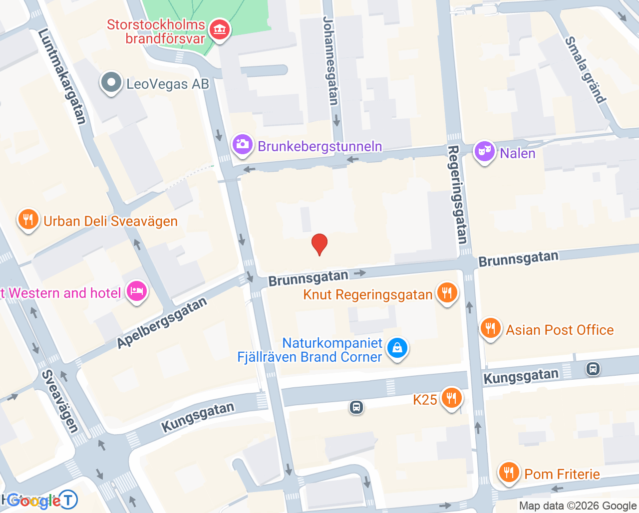 Karta till Ioannas Medicinska fotvård, Norrmalm