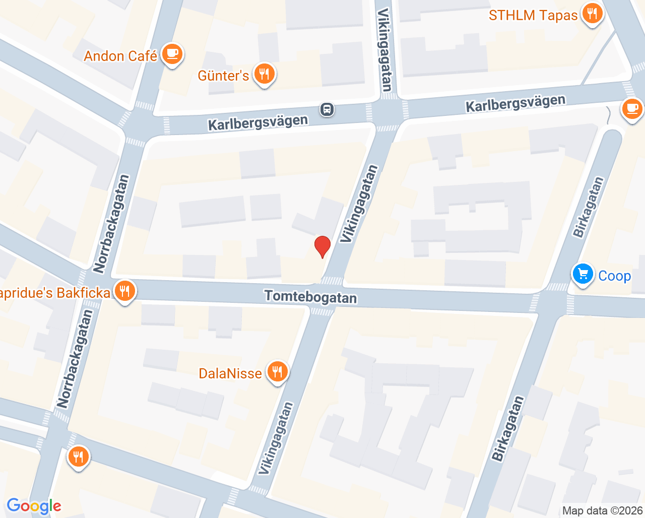 Karta till Tandläkare Peter Carlsson AB, Norrmalm