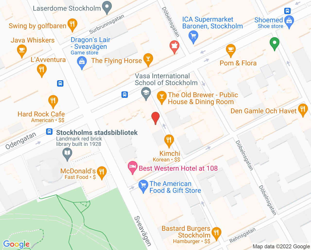 Karta till Capio CFTK allmänkir specmottag Sthlm, Norrmalm