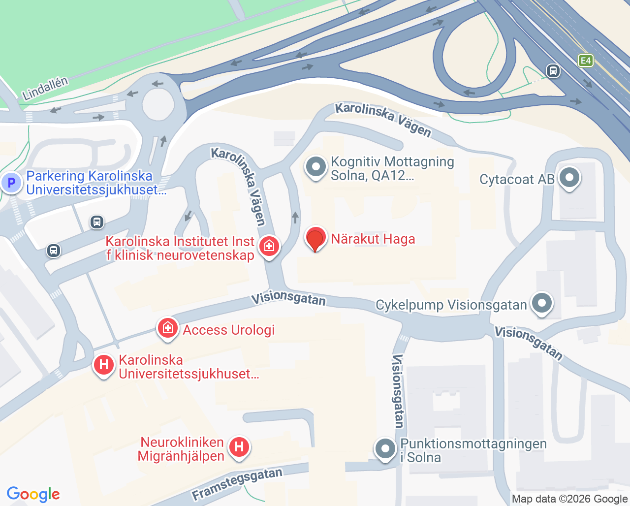 Karta till Närakut Haga