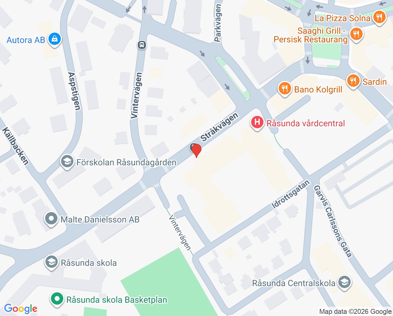 Karta till Laboratorium, Råsunda vårdcentral