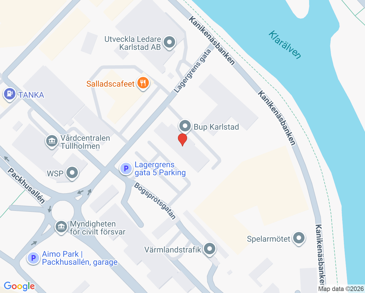 Karta till Barn- och ungdomspsykiatrisk entrémottagning